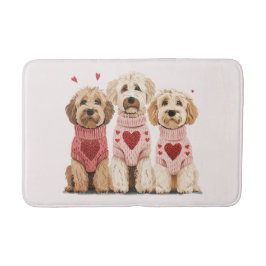 Alfombrilla De Baño Valentines Goldendoodle Dogs