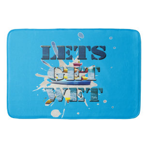Alfombrilla De Baño Vamos A La Playa, Bathmat De Espuma De Memoria