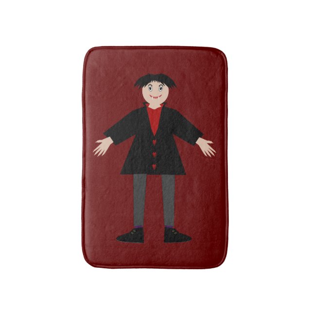 Alfombrilla De Baño Vampiro de Cute Halloween (Frente vertical)