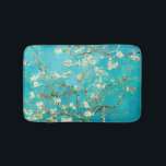 Alfombrilla De Baño VAN GOGH Almond Blossoms<br><div class="desc">"van gogh",  vincent,  "almendras flor",  flores,  "cuadro famoso",  vintage,  "fine art",  floral,  azul</div>