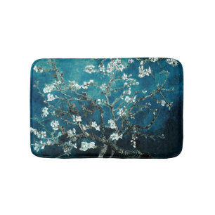 Alfombrilla De Baño Van Gogh Almond Blossoms Oscuro Verde azulado