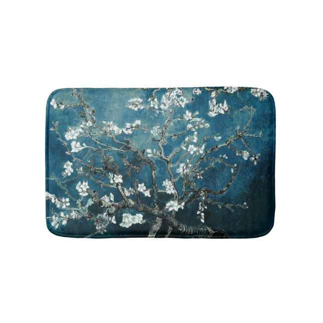 Alfombrilla De Baño Van Gogh Almond Blossoms Oscuro Verde azulado (Anverso)
