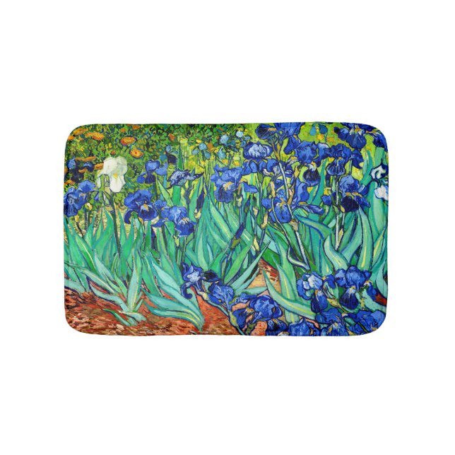 Alfombrilla De Baño Van Gogh Irises (F608) Bella Artes de cosecha (Anverso)