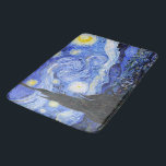Alfombrilla De Baño Van Gogh La Noche De Las Estrellas<br><div class="desc">Pintura del óleo del maestro holandés Vincent Van Gogh (1853-1890) Probablemente su pintura más famosa, Van Gogh pintó "La noche estrellada" en 1889 de memoria mientras estaba en un asilo en Francia donde se registró para la depresión. La escena representa la vista desde la ventana de su habitación. En la...</div>