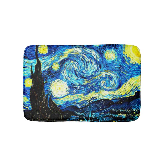 Alfombrilla De Baño Van Gogh - Noche Starry (Anverso)