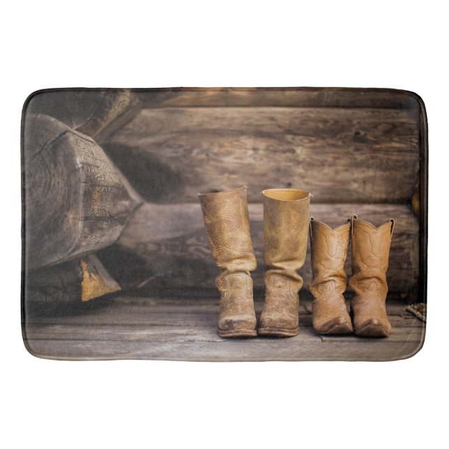 Alfombrilla De Baño Vaquero y Vaquera Boots Bath Mat (Anverso)