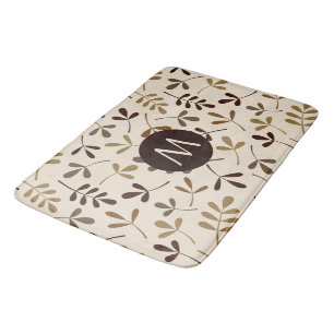 Alfombrilla De Baño Variadas hojas de oro Browns Crm Ptn (Personalizad