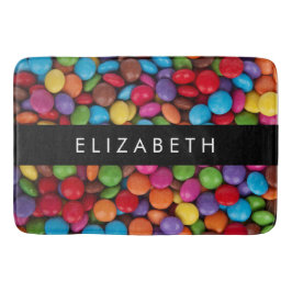 Alfombrilla De Baño Velas coloridas, Botones de golosinas, Dulces, Tu 