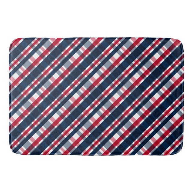 Alfombrilla De Baño Ventilador deportivo de Washington Blue White Red  (Anverso)
