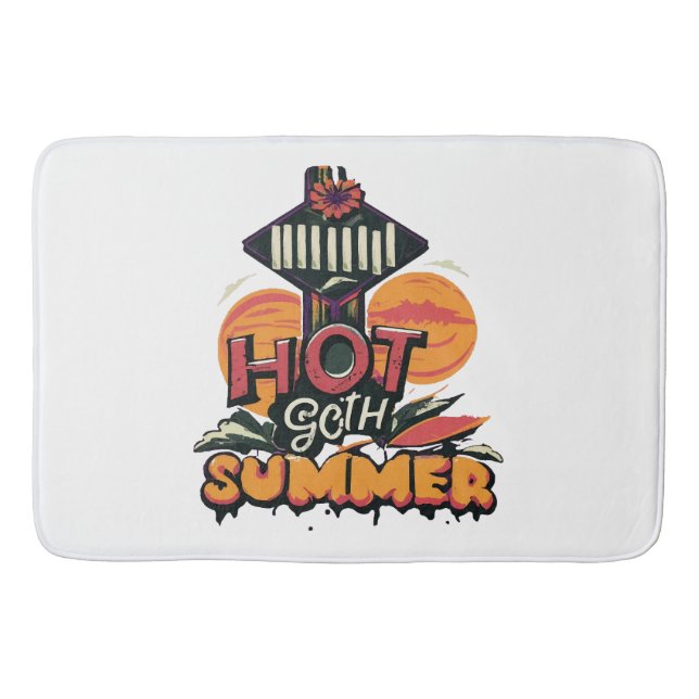 Alfombrilla De Baño Verano Caliente Gótico Chic  (Anverso)