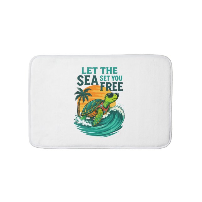 Alfombrilla De Baño Verano Guay - Vibes de tortugas marinas (Anverso)