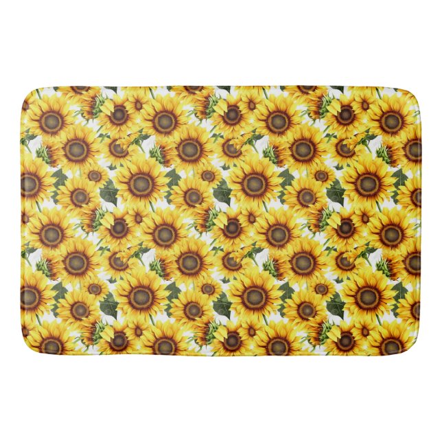 Alfombrilla De Baño Verano Sunflowers Flor Country Vibe Gardener (Anverso)