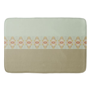 Alfombrilla De Baño Verde azulado Ligero Y Taupe