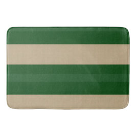 Alfombrilla De Baño Verde bosque raya nórdica