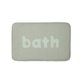 Alfombrilla De Baño verde de sabio plateado