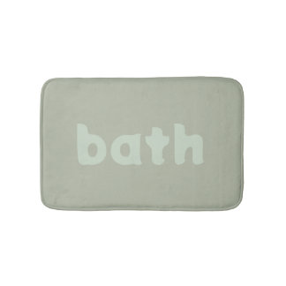 Alfombrilla De Baño verde de sabio plateado