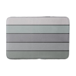 Alfombrilla De Baño Verde Gris Con Bandas Negras Sobre Papel De Color 