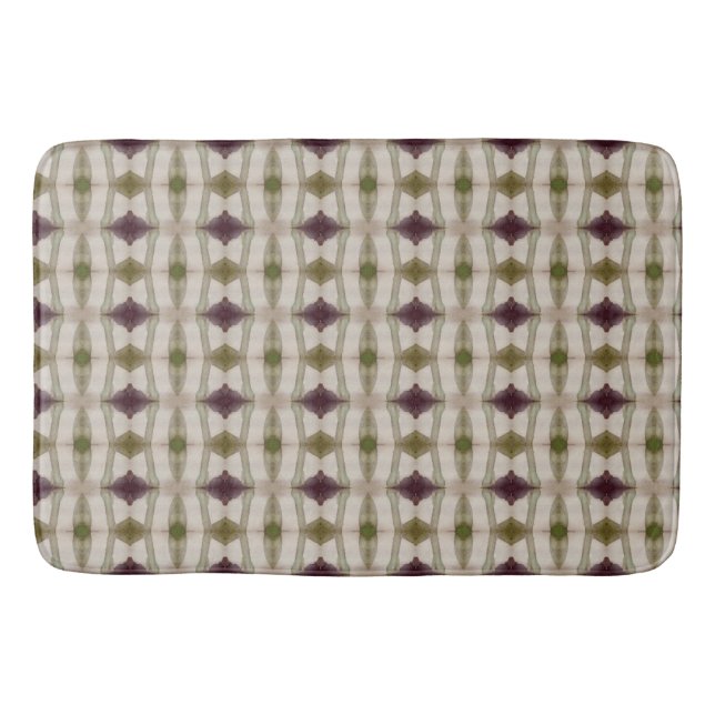 Alfombrilla De Baño Verde oliva con morado (Anverso)