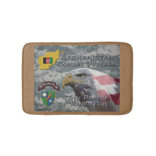 Alfombrilla De Baño Veterano de combate afgano 75º Regimiento Ranger