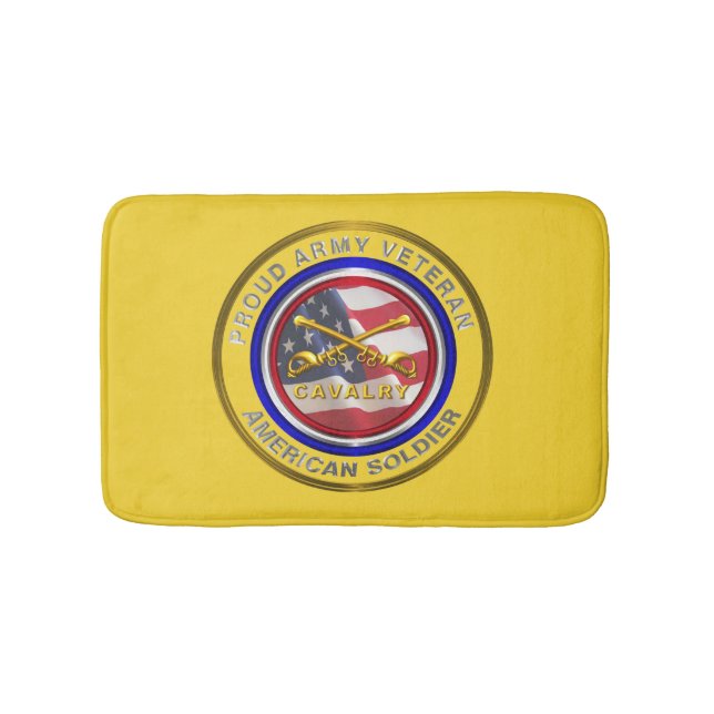 Alfombrilla De Baño Veterano del Ejército Orgulloso Caballero Soldado (Anverso)