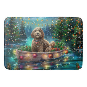 Alfombrilla De Baño Viaje Festivo de Navidad de Cockapoo