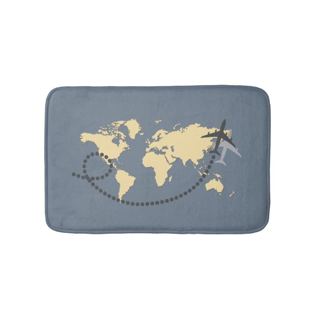 Alfombrilla De Baño Viajemos por el ilustracion mundial (Anverso)
