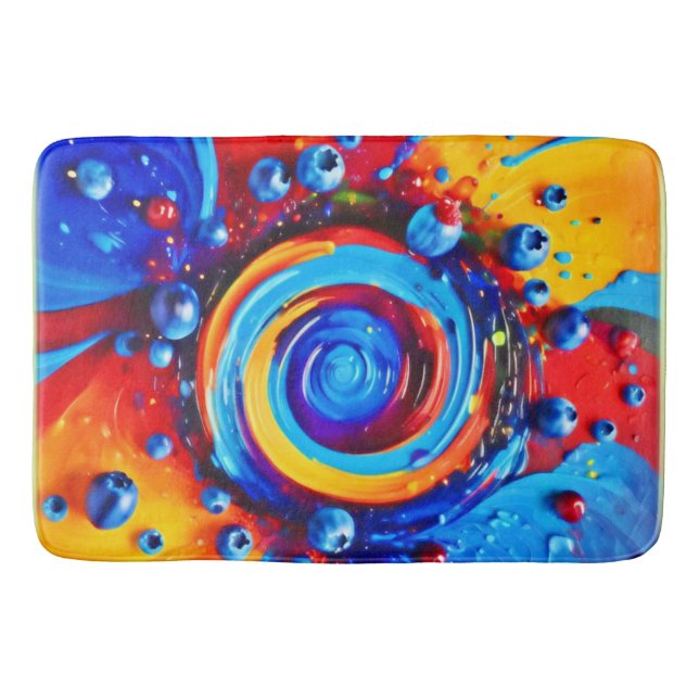 Alfombrilla De Baño Vibrant Berry Vortex (Anverso)
