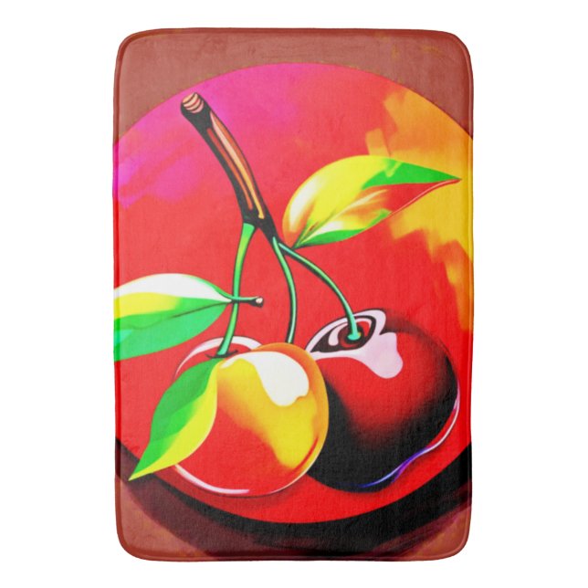 Alfombrilla De Baño Vibrant Cherry Duo (Frente vertical)