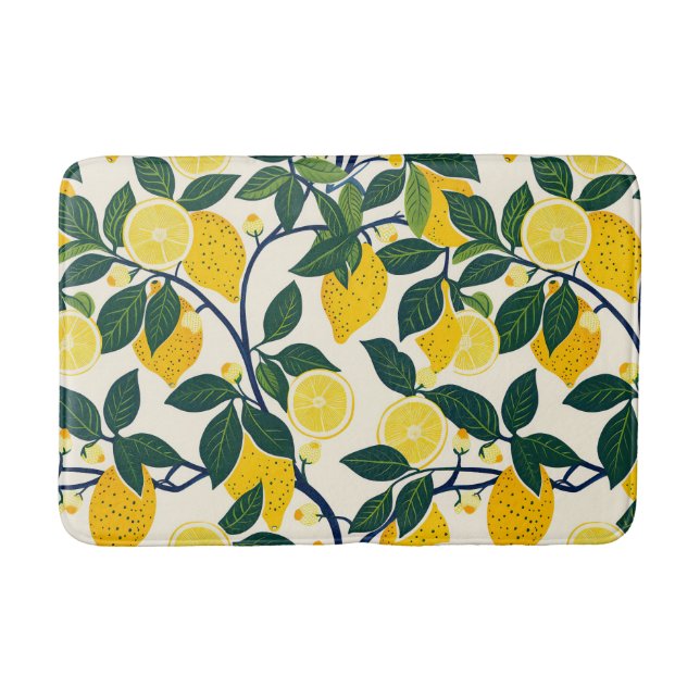 Alfombrilla De Baño Vibrant Lemon Grove (Anverso)