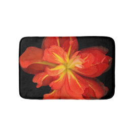 Alfombrilla De Baño Vibrante Naranja Begonia Macro