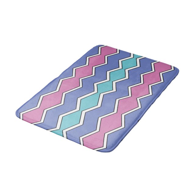 Alfombrilla De Baño Vibrante Picos ZigZag (Angular)
