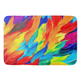 Alfombrilla De Baño Vibrante pintura abstracta de expresionismo