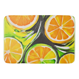 Alfombrilla De Baño Vibrante pintura de cítricos