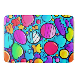 Alfombrilla De Baño Vibrante Resumen Candyland