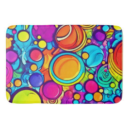 Alfombrilla De Baño Vibrante Resumen de la obra de arte de las burbuja