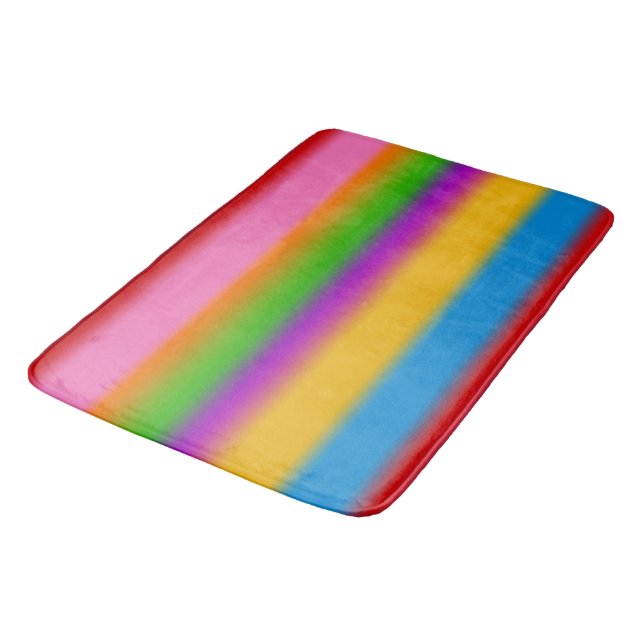 Alfombrilla De Baño Vibrantes rayas de gradiente de arcoíris multicolo (Angular)