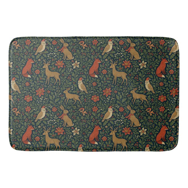 Alfombrilla De Baño Victorian Christmas Animal & Botanical  (Anverso)