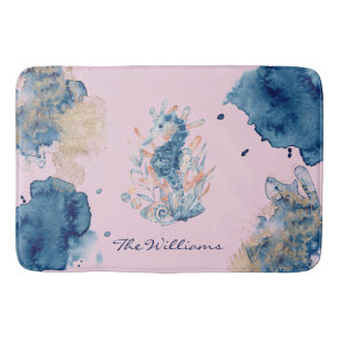 Alfombrilla De Baño Vida marina Hipoahorse acuático moderno