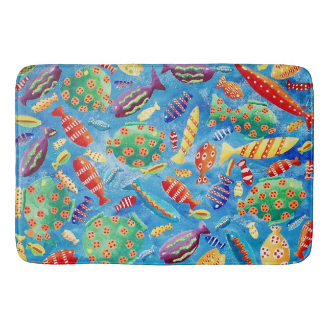 Alfombrilla De Baño Vida submarina del mar de peces tropicales (Anverso)