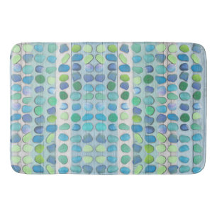 Alfombrilla De Baño Vidrio de Mar y Madera Flotante