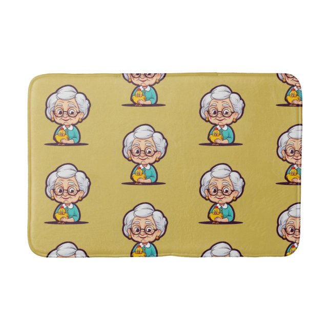 Alfombrilla De Baño Vieja con pollo (Anverso)