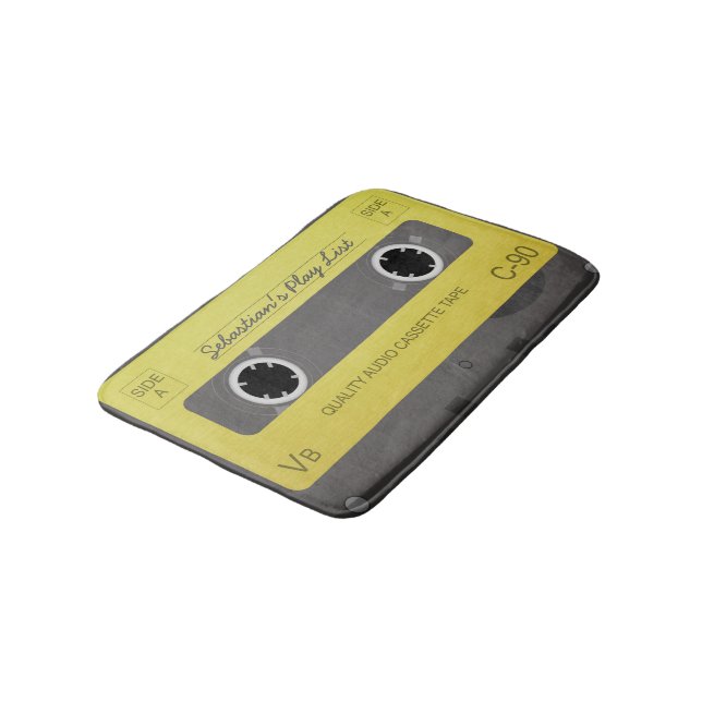 Alfombrilla De Baño Vieja Escuela Retro Cinta de Música Personalizada (Angular)