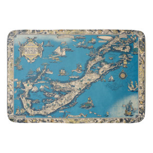 Alfombrilla De Baño Viejo mapa de las Bermudas
