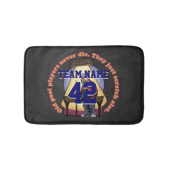 Alfombrilla De Baño Viejos jugadores de Pool (Anverso)