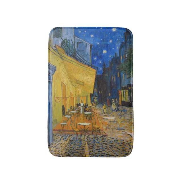 Alfombrilla De Baño Vincent van Gogh - Cafe Terrace de noche (Frente vertical)