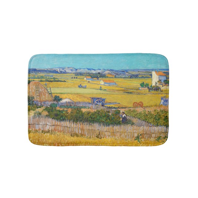 Alfombrilla De Baño Vincent van Gogh - Cosecha en La Crau (Anverso)