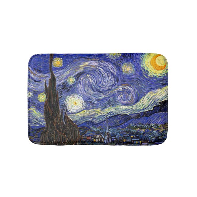 Alfombrilla De Baño Vincent Van Gogh - El Bella Artes de la Noche Star (Anverso)