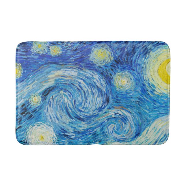 Alfombrilla De Baño Vincent Van Gogh es la noche estrellada (Anverso)