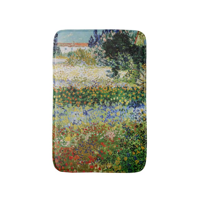Alfombrilla De Baño Vincent van Gogh - Jardín de flores (Frente vertical)