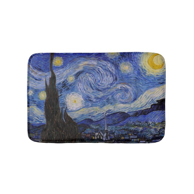 Alfombrilla De Baño Vincent Van Gogh - La noche estrellada (Anverso)